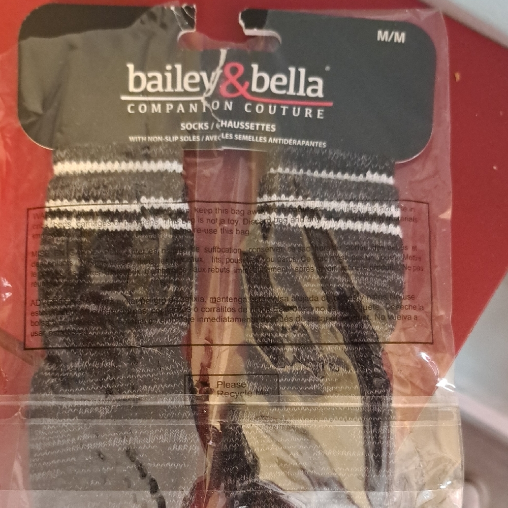 Posh Wellies Black and Gray Dog Socks